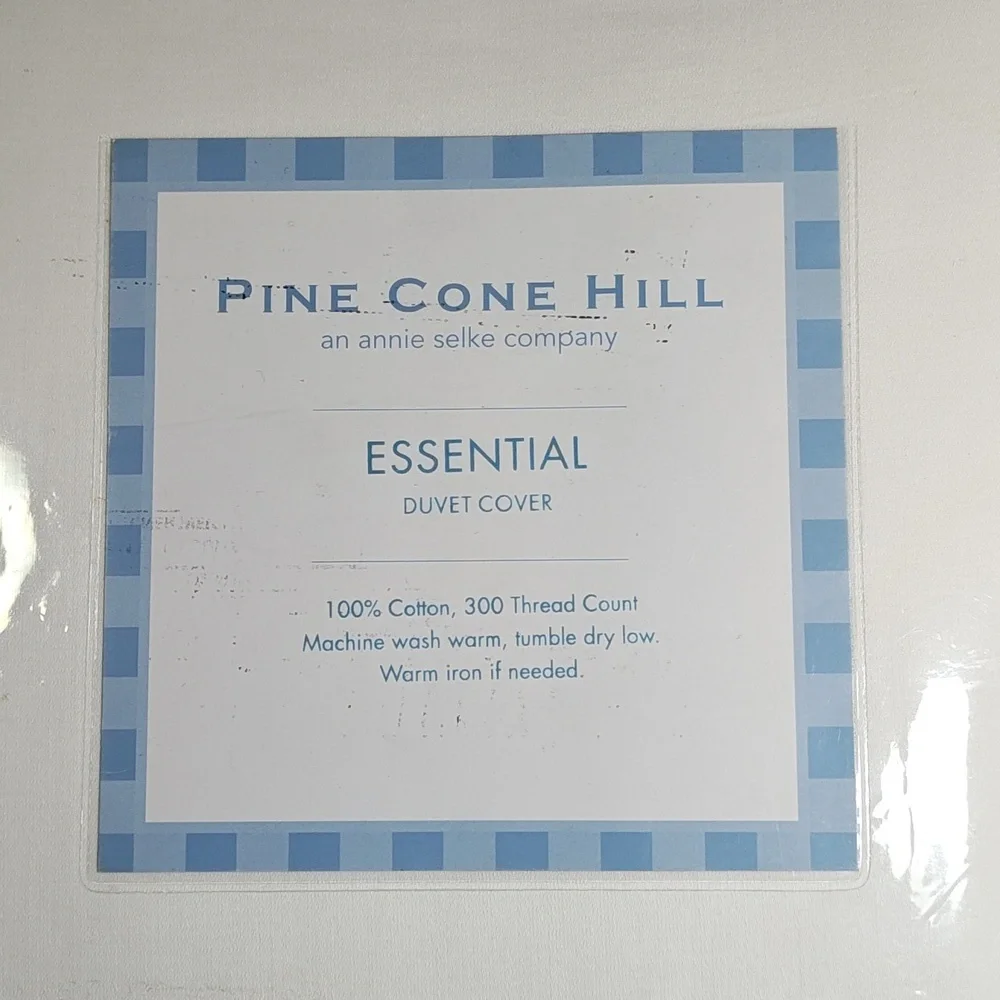 Pine Cone Hill Essential White Duvet Cover NWT